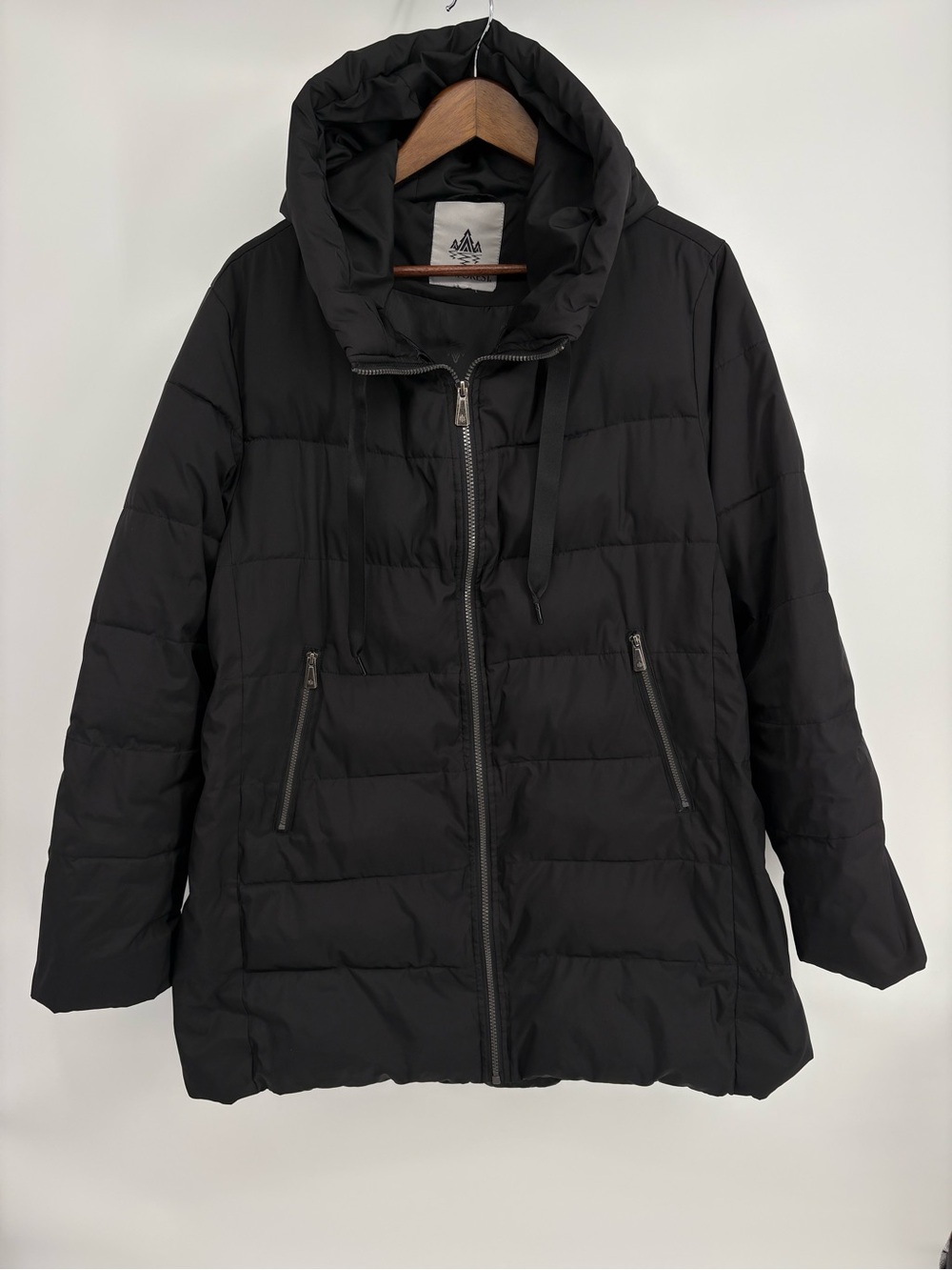 RAINFOREST Women's Black Quilted Hooded Puffer Jacket